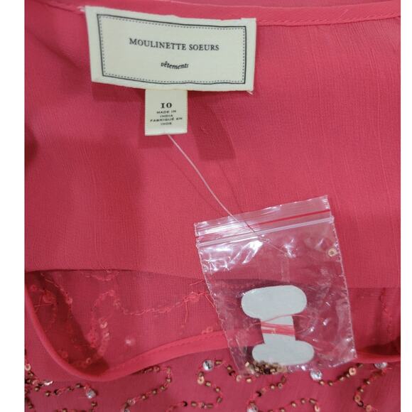 Anthropologie GLISTEN TUNIC by Moulinette Soeurs Beaded Size 10 New MSRP $138 - Picture 11 of 11